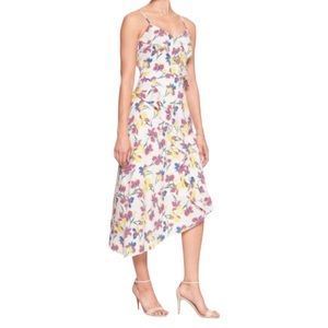 Banana Republic Floral Iris Asymmetrical Hem Sun Dress Size 0